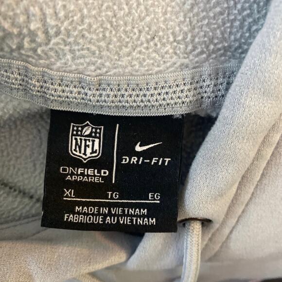 NFL ONFIELD Apparrel NIKE Dri-Fit New England Patriots Pullover Hoodie Men’s XL - Picture 6 of 8
